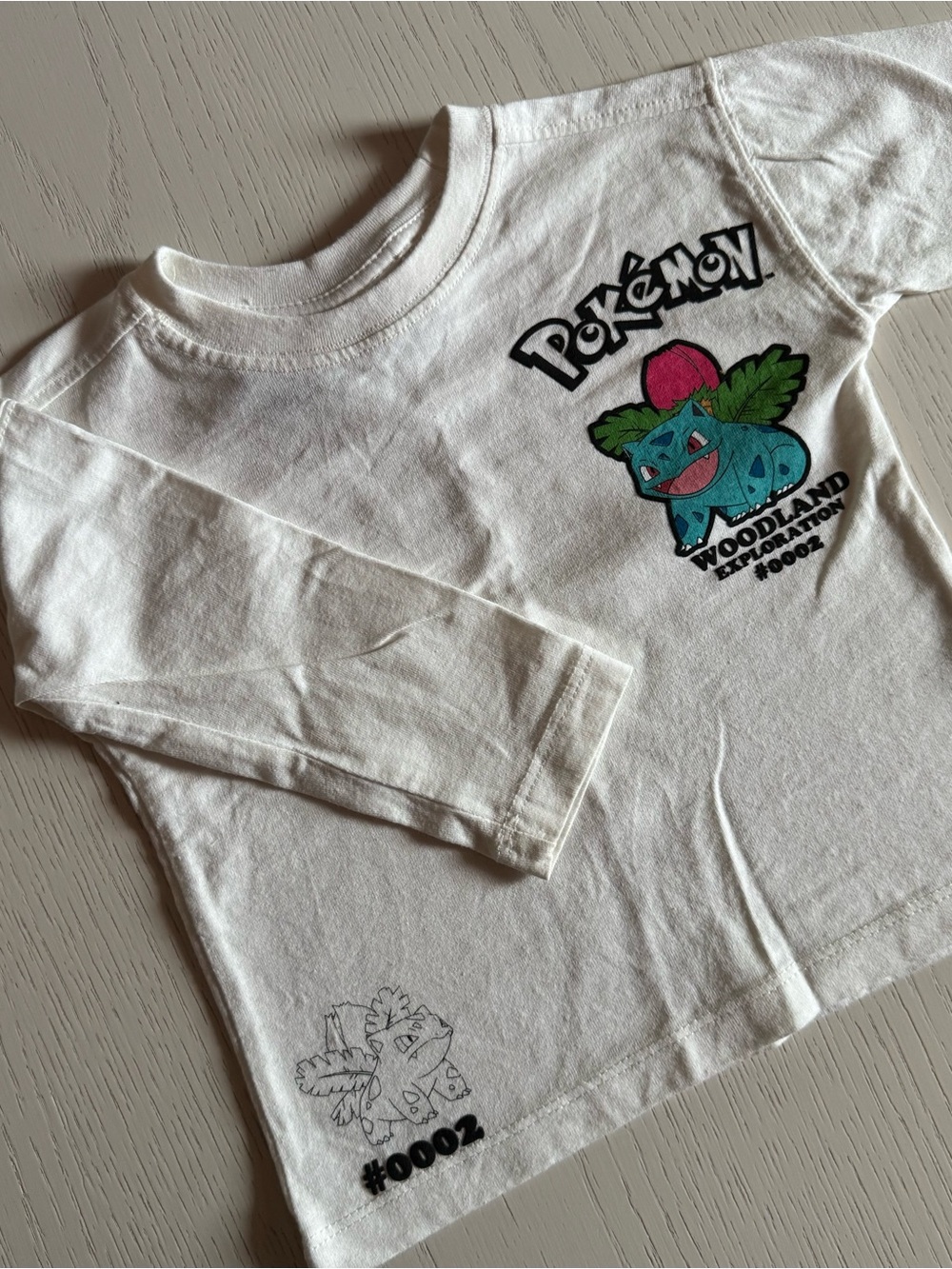 Zara White Pokémon Ivysaur Long-Sleeve Tee
